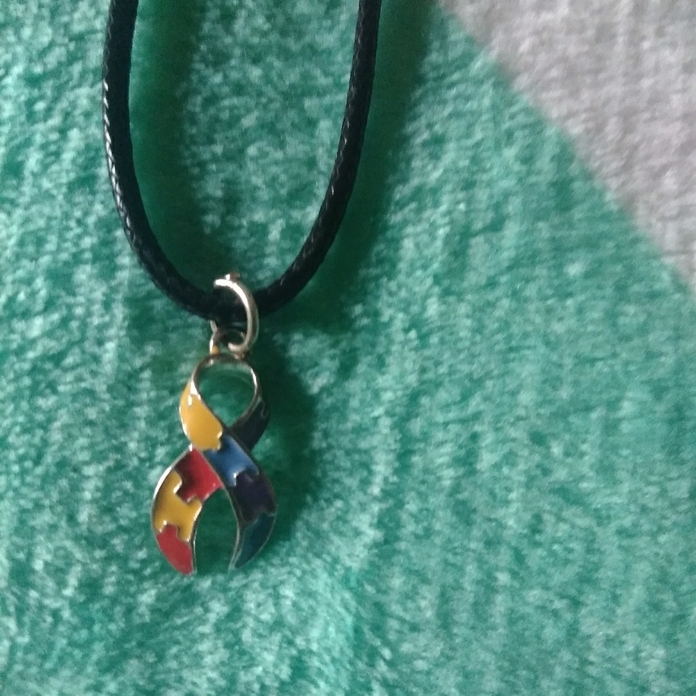 Handmade autism necklace